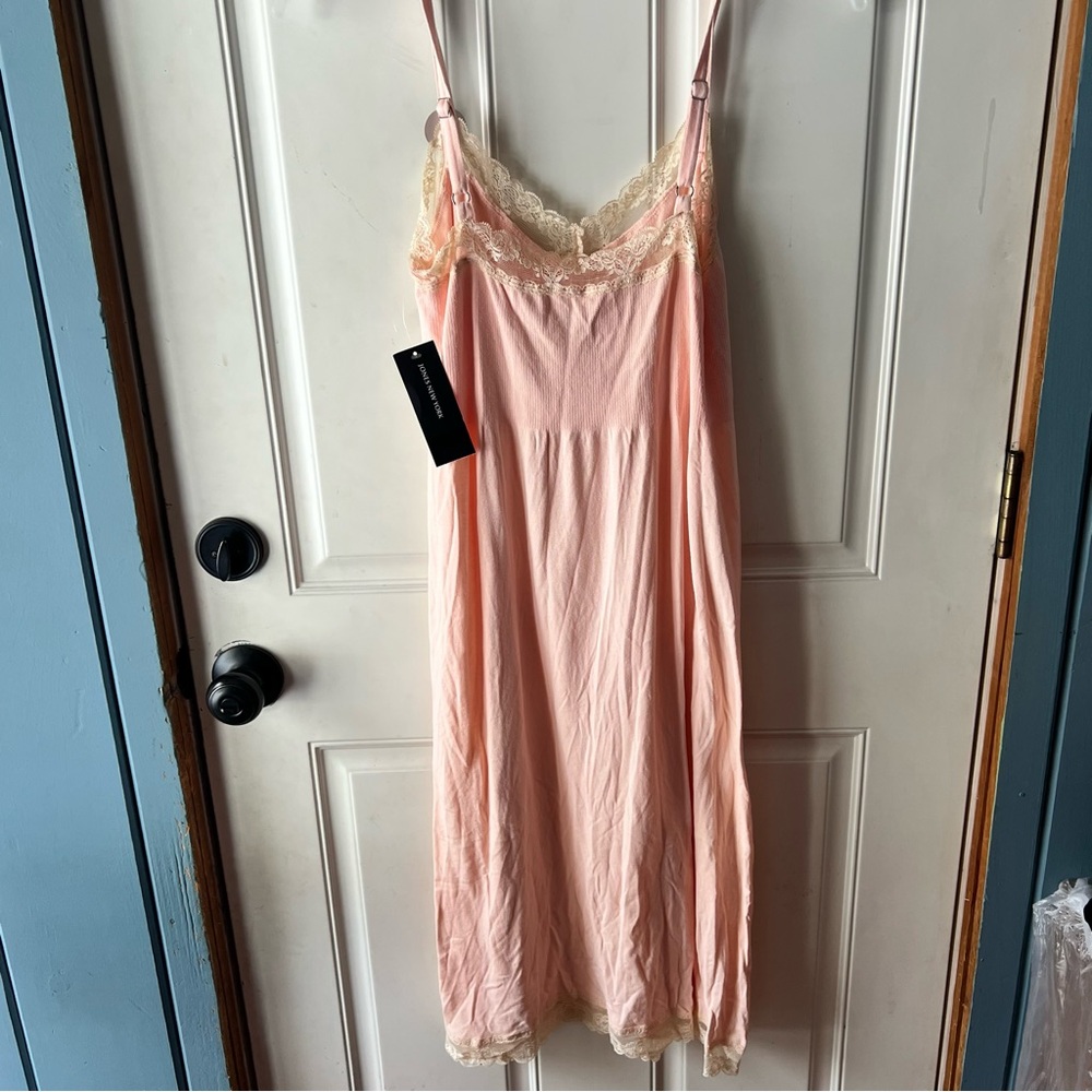 Jones New York Elegant Pink Lace Trim Slip Dress size Large NWT - Picture 4 of 6